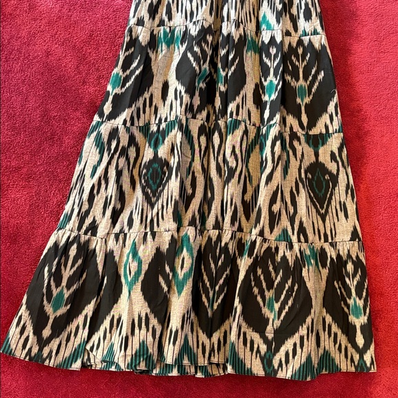 Vibrant Long Sleeve Maxi Dress in Grey and Blue - Picture 4 of 4